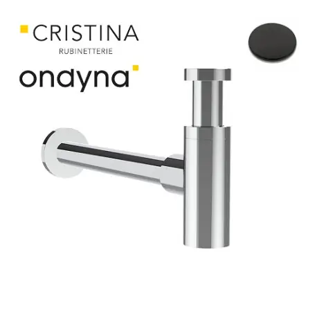 Siphon de lavabo laiton black mat - CRISTINA ONDYNA AC39013