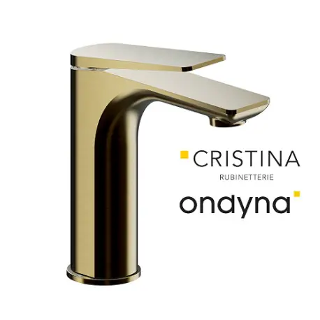 Mitigeur lavabo regular blade avec vidage up&down or brosse - CRISTINA ONDYNA BA22096P