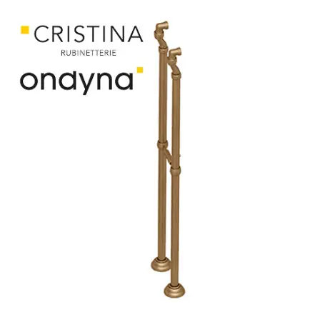 2 colonnettes sur pied 900 mm f1/2" - m3/4" vieux bronze mat - CRISTINA ONDYNA CH16293