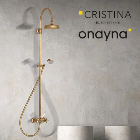 Colonne de douche chambord retro complete vieux bronze mat - CRISTINA ONDYNA CH17393