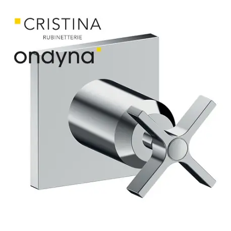 Façade externe cross road pour robinet d‘arret chrome - CRISTINA ONDYNA CR71051