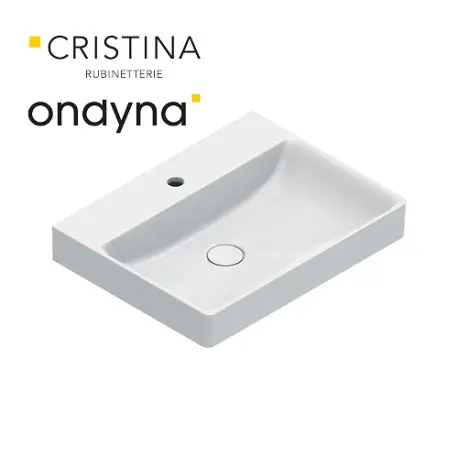 Vasque lavabo céramique green 60 blanc brillant - CRISTINA ONDYNA GR604701