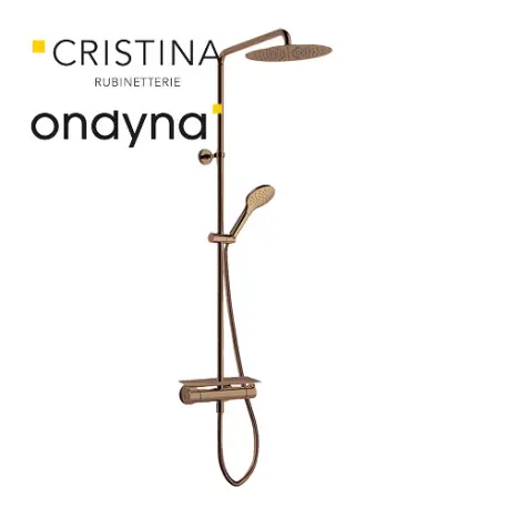Colonne de douche porte savon omega or rose brossé - CRISTINA ONDYNA OG48734P