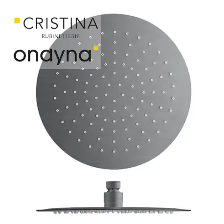 Pomme de douche sandwich inox rond d 25 cm anticalcaire - CRISTINA ONDYNA PD04877