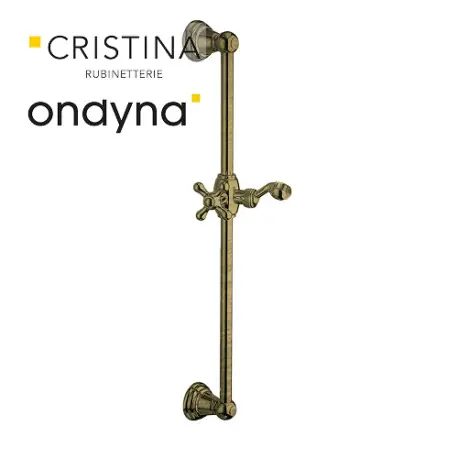 Barre de douche retro Vieux Bronze Mat - CRISTINA ONDYNA PD06593