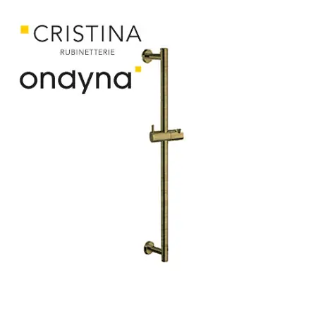Barre de douche seule 60 cm Vieux Bronze Mat - CRISTINA ONDYNA PD07093
