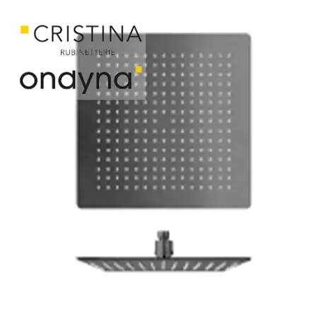 Pomme de douche sandwich inox carre d 25 cm anticalcaire - CRISTINA ONDYNA PD09875