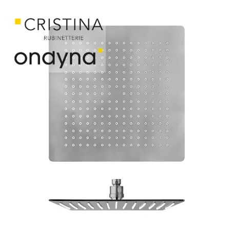 Pomme de douche sandwich inox carre d 25 cm anticalcaire - CRISTINA ONDYNA PD09877