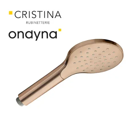 Douchette monojet ronde or rose brosse - CRISTINA ONDYNA PD18434P