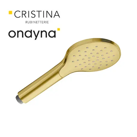 Douchette monojet ronde or brosse - CRISTINA ONDYNA PD18496P