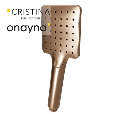 Douchette monojet carree or rose brosse - CRISTINA ONDYNA PD18534P