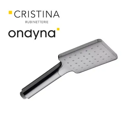 Douchette monojet carree metal brosse - CRISTINA ONDYNA PD18577