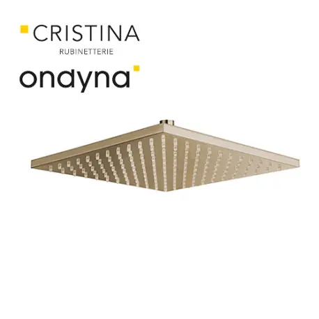 Pomme de douche carree 30x30 laiton vieux bronze mat - CRISTINA ONDYNA PD55793