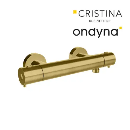 Douche phi thermostatique or brosse - CRISTINA ONDYNA PH45196P
