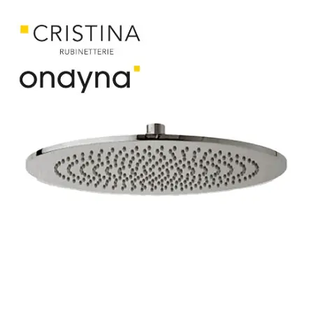 Pomme de douche slim vienna laiton rond 25 cm inox - CRISTINA ONDYNA SD31228