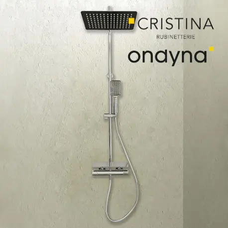 Colonne de douche thermostatique prime avec porte savon - CRISTINA ONDYNA SP28351