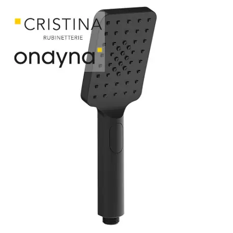Douchette square 3 fonctions blackmat - CRISTINA ONDYNA SQ70213