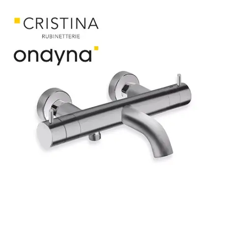 Bain douche thermostatique metal brosse - CRISTINA ONDYNA TV15777