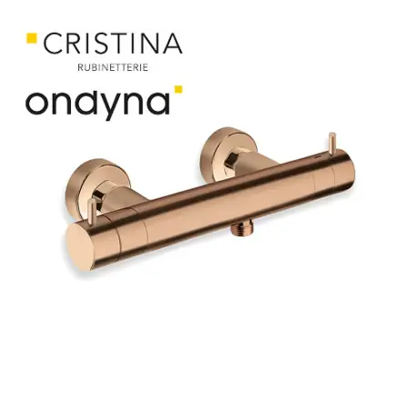 Douche thermostatique or rose brosse - CRISTINA ONDYNA TV45134P