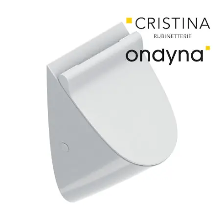 Petit urinoir tonalita ceramique blanc avec abattant - CRISTINA ONDYNA URHZ3254