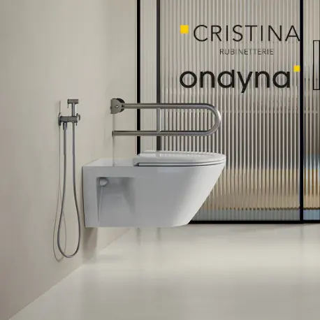 WC confort pmr 70x36 céramique blanc brillant - CRISTINA ONDYNA WCCT703601