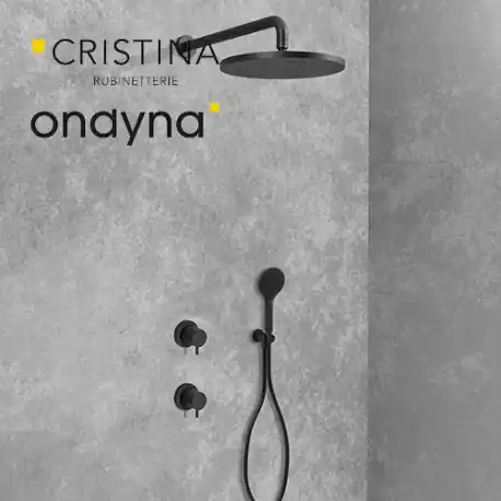 Pack encastre triverde 2 boutons black mat - CRISTINA ONDYNA XTV68313