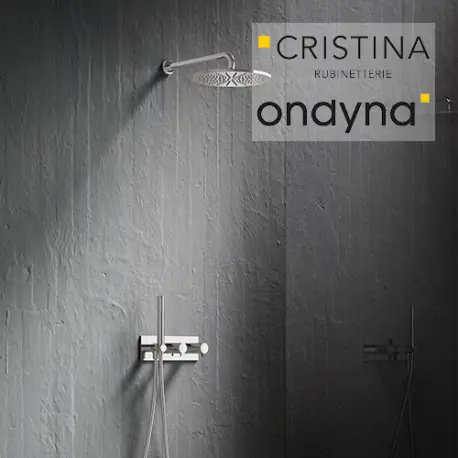 Pack facade douche thermostatique 3 sorties - CRISTINA ONDYNA XTV70251S