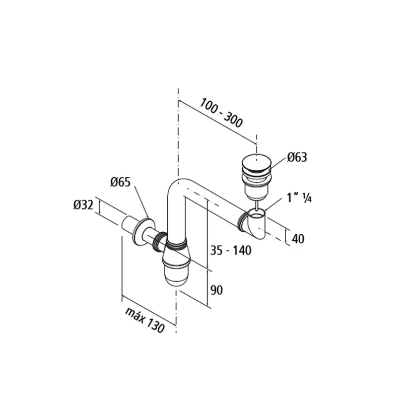 Siphon Court A/Clic Clac - SALGAR 89601