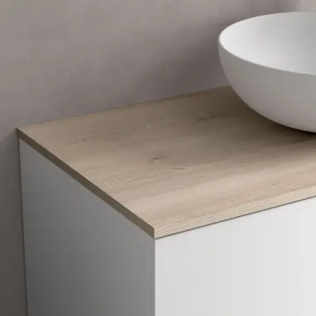 Plan De Toilette Sans Usinage Chêne Naturel 900 X 16 X 460 Mm - SALGAR 97405