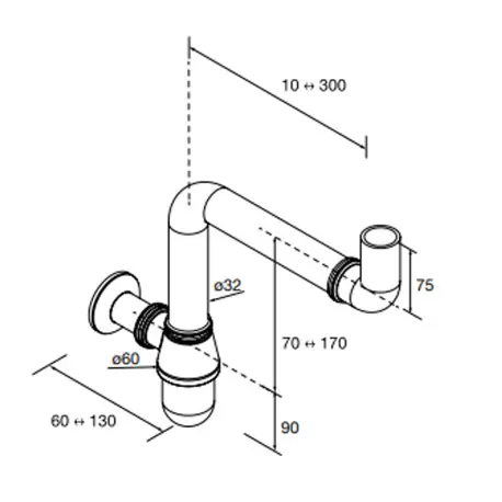 Siphon Reduit Conex - SALGAR 103976