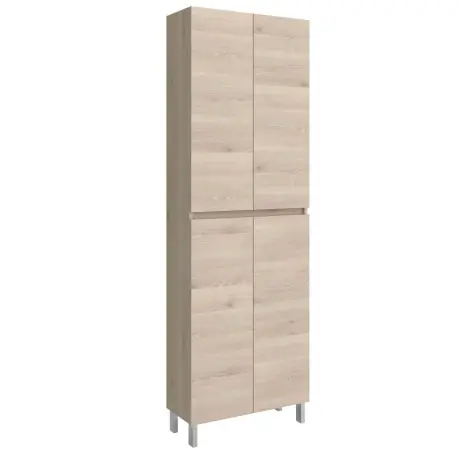 Colonne Infinity 60X181X24 4 Portes Chêne Naturel - SALGAR 112584