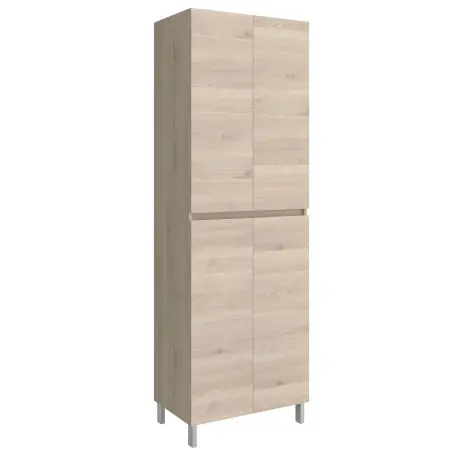 Colonne Infinity 60X181X37 4 Portes Chêne Naturel - SALGAR 112586