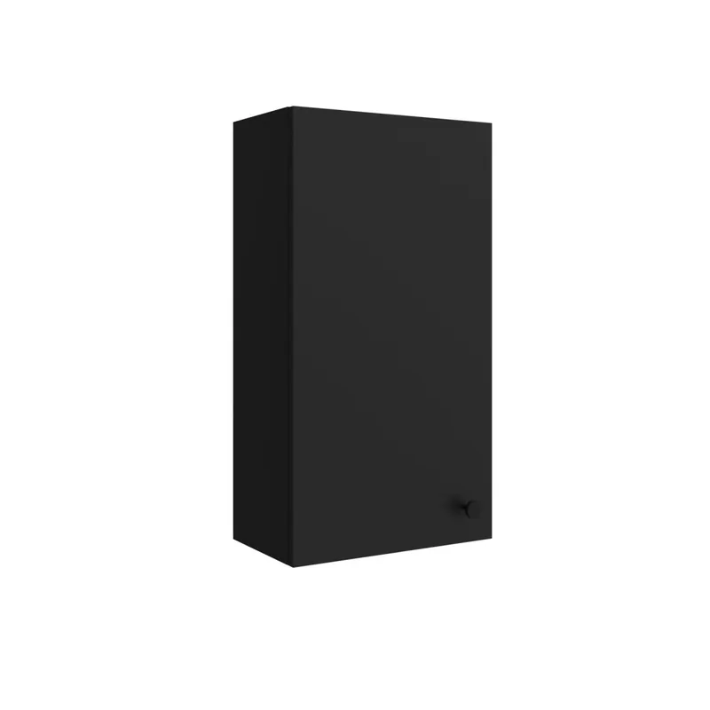 Module De Salle De Bain Marville 39X72 1 Porte Black Satin - SALGAR 112588