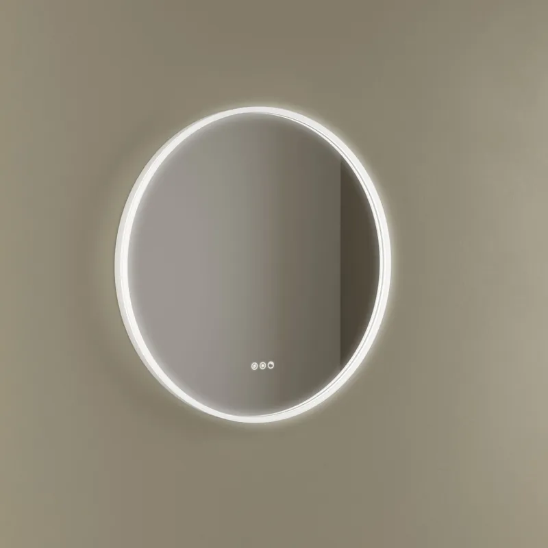 Miroir Kori Curve 600 Circulaire Avec Éclairage Led Avec Capteur (12+8-12 W - Biled ºk) Ip44 Diam. 600 Mm - SALGAR 113757