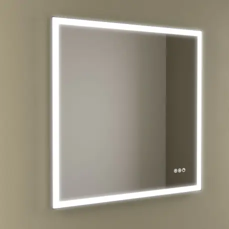 Miroir Memphis 800 Horizontal Avec Éclairage Led Avec Capteur (19+18-22 W - Biled ºk) Ip44 800 X 800 Mm - SALGAR 113761