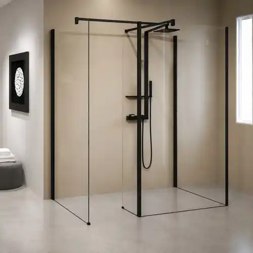 Ensemble parois de douche fixes triple combi