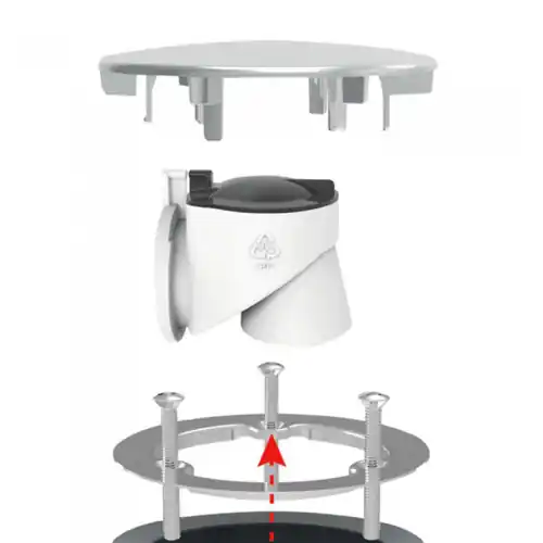 Bonde de douche horizontale extra plate