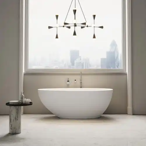 Baignoire îlot solid surface Ellipse 150 cm