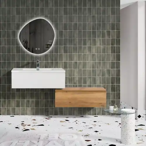 Meuble Shea 90 cm et meuble bas 80 cm