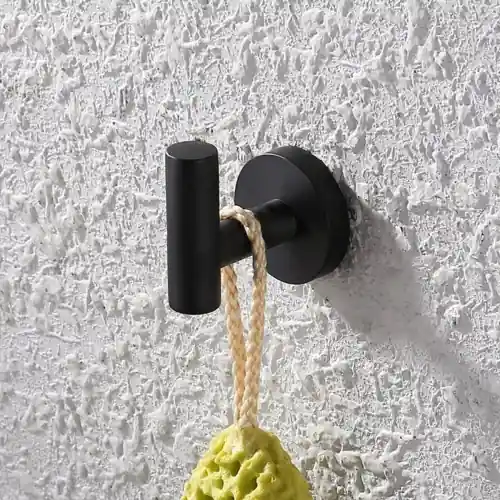 Patère noire mate