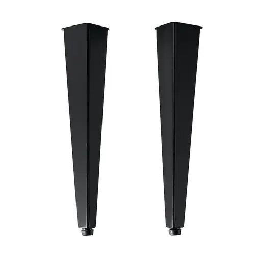 Jeu de 2 pieds 25 cm noir mat