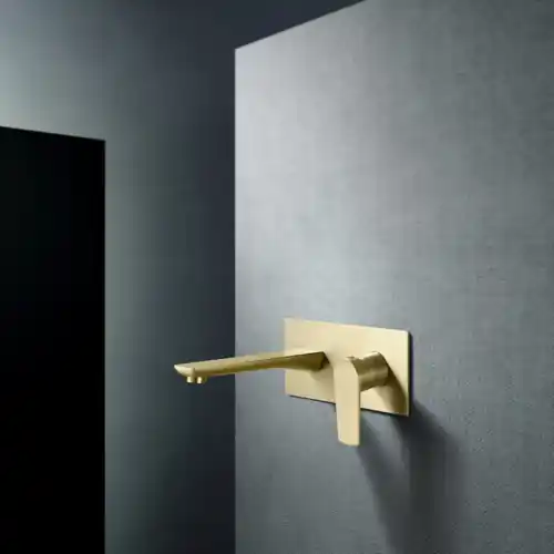 Robinet mitigeur encastrable Flat avec plaque décorative