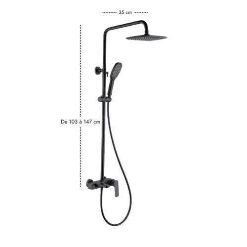 Colonne bain douche One noire