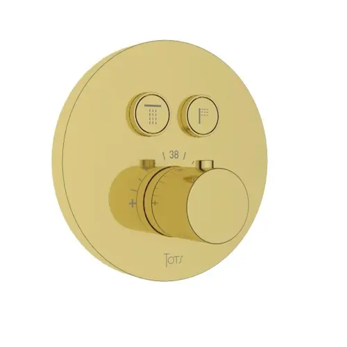 Kit douche Push avec plafond pluie cylindrique rond
