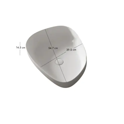 Vasque à poser blanc mat Inspire 55 cm
