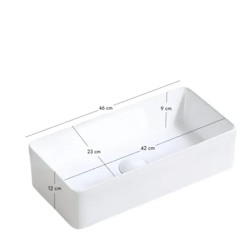 Vasque blanc brillant Note 46 cm