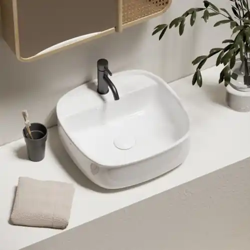 Vasque à poser Sabot avec plage de robinet 41 cm