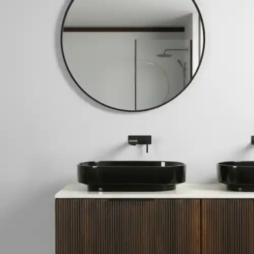 Vasque transparente noire Antoni 55 cm