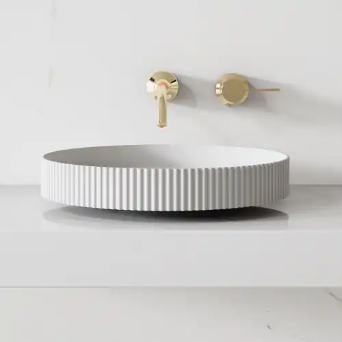 Vasque à poser solid surface Plissé 40 cm