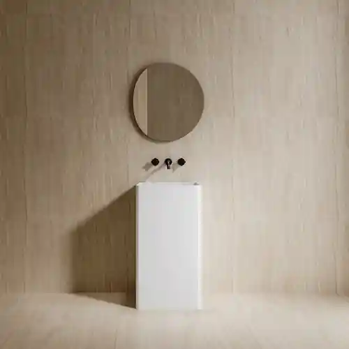 Lavabo colonne totem Block Solid surface 45 cm